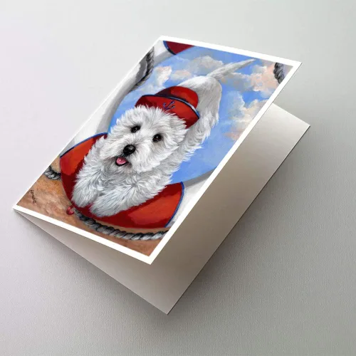 Miniatura 169 de Caroline's Treasures PPP3013GCA7P - Tarjetas de felicitación y sobres para mascotas de Basset Hound Teacher, paquete de 8 tarjetas en blanco