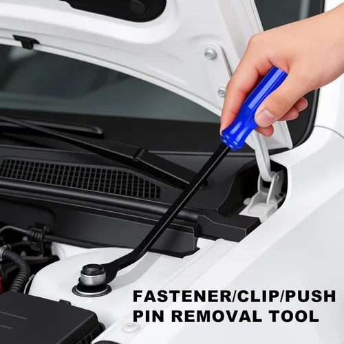 Miniatura 5 de Kit de 5 herramientas de extracción de adornos de automóvil, herramienta de palanca de extracción automática de clips para panel de tablero de Azul
