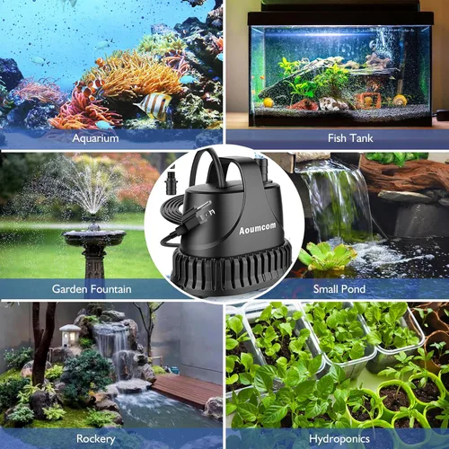 Miniatura 6 de Bomba de agua sumergible de 800 GPH, bomba de fuente de agua de 40 W, bomba de acuario, bomba de agua de 3000 l/h con cable de alimentación de 7