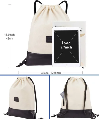 Miniatura 2 de LIVACASA - Mochila con cordón de cierre para gimnasio o deportes, grande, bolsa grande