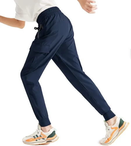 Libin Pantalones deportivos tipo cargo para niños y jóvenes, de secado rápido, para senderismo, activos, ligeros, cónicos, para deportes al aire