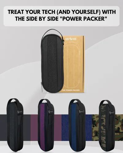 Miniatura 10 de SIDE BY SIDE Electronics Organizer Travel Case for Cables, Charger, Power Bank – Tech Bag for MacBook Accessories, Adapter – Slim Cord Organizer Bag