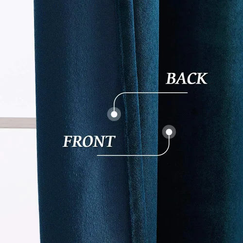 Miniatura 95 de RYB HOME Cortinas opacas de terciopelo para dormitorio, aislamiento térmico, privacidad, luz solar, bloqueo de calor, cortinas lujosas con bolsillo
