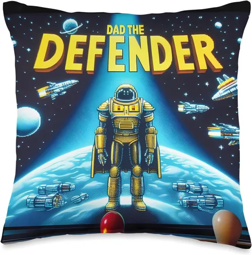 80s Retro Gamer Fathers Day Arcade Dads Throw Pillow