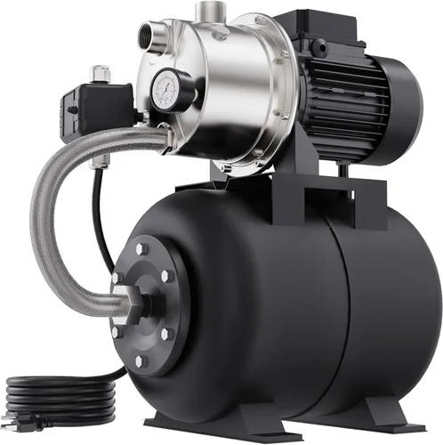 Miniatura 7 de Aquastrong Bomba de pozo poco profundo portátil de 1.2 HP, 1209 GPH, 115V, de acero inoxidable, bomba de riego para aspersores/transferencia de agua