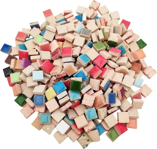 Miniatura 3 de Azulejos de mosaico de cerámica irregulares de color aleatorio de 1.1 lb, para hacer bricolaje, creativos, para platos de bricolaje, macetas
