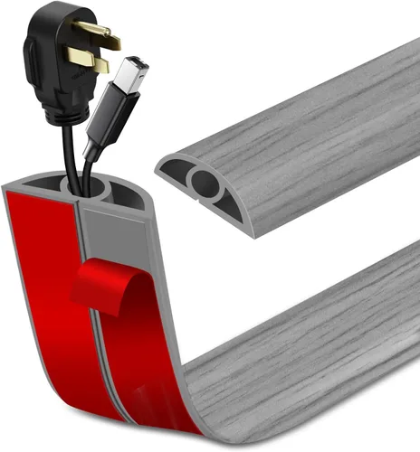 Miniatura 25 de Cubierta de Cable para Piso Autoadhesiva Ocultador de Cables Cubiertas de Cable de Extensión para Piso Protector de Cable de Alimentación para Piso