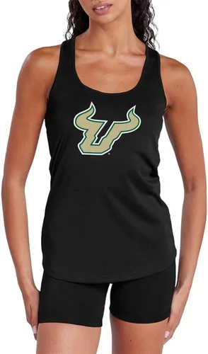Miniatura 261 de Camiseta deportiva sin mangas oficial de NCAA Collegiate para mujer, con espalda cruzada, colección con logotipo primario