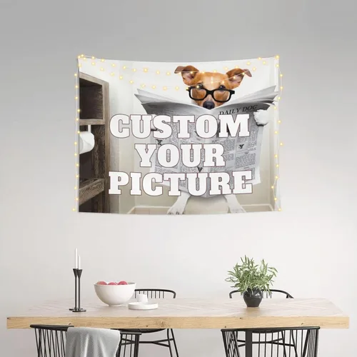 Miniatura 4 de AIUSAAMZ Tapiz personalizado para cargar imágenes personalizables, telón de fondo personalizado, crea tu propio tapiz para colgar en la pared
