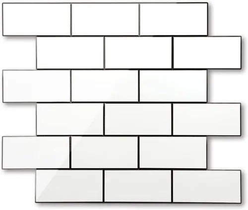Miniatura 29 de STICKGOO azulejo de metro de 10 hojas para despegar y pegar, azulejo de pared autoadhesivo de PVC, salpicadero adhesivo de Calacatta para cocina
