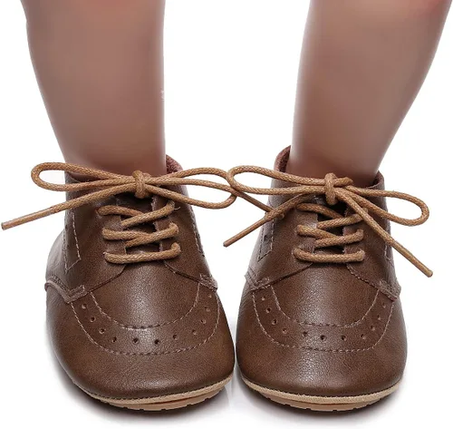 Miniatura 4 de Mocasines de cuero para bebés, niños y niñas, cómodos zapatos de vestir Oxford, zapatos de boda, zapatos para primeros pasadores, zapatos de cuna