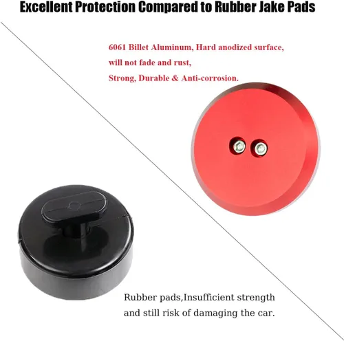 Miniatura 2 de Adaptador de aluminio de la almohadilla del piso, Leave in Lift Jack Pucks para Corvette C5 C6 C7 C8 Z06 Zr1 y Porsche 911 944 964 993 996 997