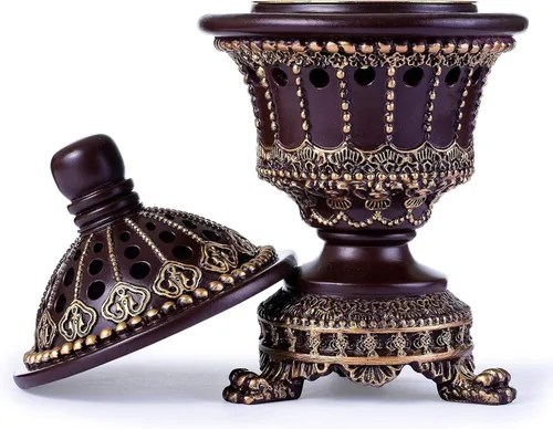 Miniatura 6 de AM Quemador de cono de incienso de carbón - Quemador de resina de incienso de carbón Mabkhara para decoración de oficina y habitación espiritual