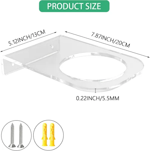 Miniatura 6 de BiJun Basketball Holder Wall Mount, Acrylic Football Display Rack, Clear Ball Storage Hanger Wall Mount, for Football, Basketball, Volleyball, Rugby
