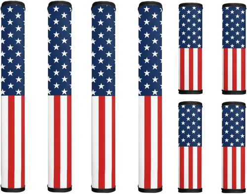 Miniatura 8 de America250 - Juego de 8 fundas antideslizantes para manijas de puerta de refrigerador, 4 de julio de 2026, protectores para nevera, horno, mantener