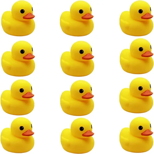 umbresen Patos de goma amarillos preescolares juguetes de baño para tina, regalo para baby shower, bebés y niños pequeños, flotador de piscina para