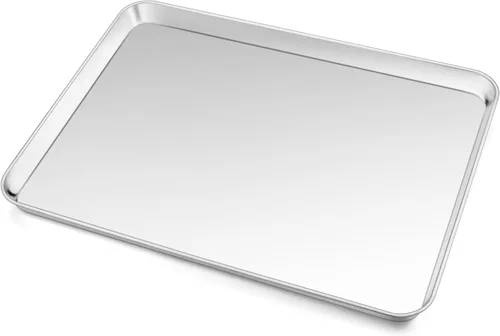 Miniatura 8 de Bandeja de Hornear de 9 Pulgadas, Joyfair, Bandeja de Acero Inoxidable para Galletas, Bandeja para Tostador de Horno, Utensilios de Hornear