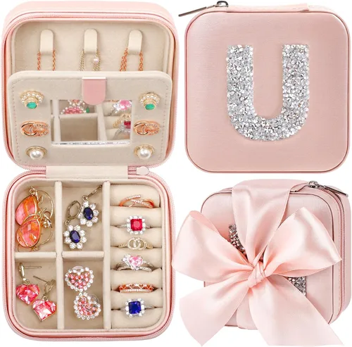 CHMI Regalos de viaje para mujeres y niñas, regalos de propuesta de damas de honor, pequeña caja organizadora de joyas, regalos de propuesta de dama