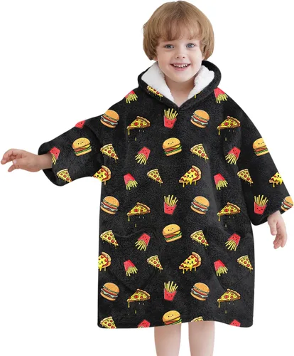Miniatura 23 de Fiosnow Manta con Capucha de Dinosaurio para Niños Pequeños de 2 a 6 Años, Sudaderas con Capucha Extragrandes para Niñas y Niños