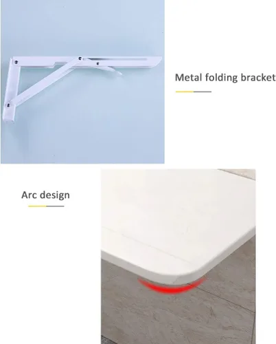 Miniatura 7 de Mesa plegable de hojas colgantes para montar en la pared, escritorio de estudio flotante, escritorio de computadora, para mesa de comedor de cocina