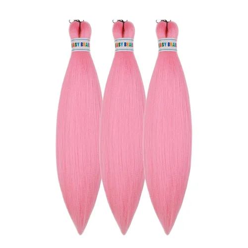 Miniatura 37 de Pelo corto negro trenzado preestirado de 14 pulgadas para trenzas sin nudos, pelo sintético 1B trenzado para trenzas Bob Box