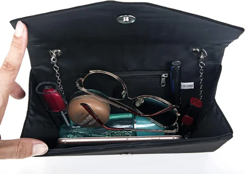 Miniatura 7 de Monederos y bolsos de mano, sobre de noche, bolso cruzado de terciopelo, clásico, para boda, fiesta, bolso de hombro para mujer