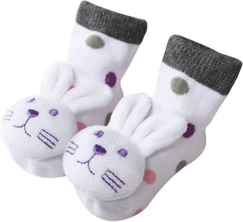 Miniatura 5 de PUPPET Calcetines de sonajero para niña botines de algodón set de regalo RosaRebel Fun 6 meses