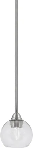 Miniatura 183 de Toltec Lighting Paramount - Mini colgante de 1 luz en acabado negro mate con cristal de arte perla de 7 pulgadas y estilo negro