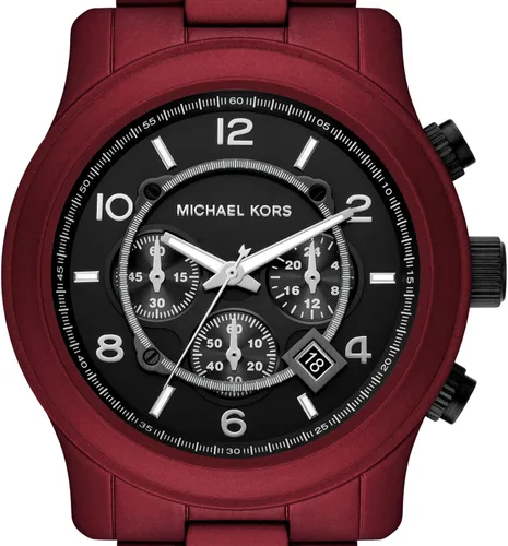Miniatura 13 de Michael Kors Runway - Reloj cronógrafo de acero inoxidable para hombre con correa de acero o silicona