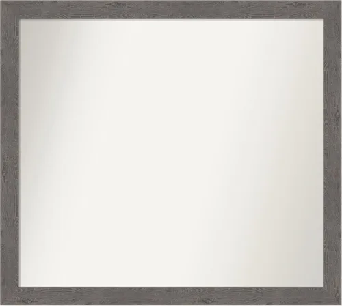Miniatura 116 de Amanti Art Espejo de baño gris para sobre el fregadero, 31 x 48 pulgadas, espejo de tocador rectangular estrecho de color gris, marco de madera