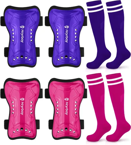 Miniatura 13 de Hryrbay Kids Soccer Shin Guards and Socks Toddler Soccer Shin Pads Protective Defender Gear for Boys Girls Ages 3-15 Great for Training, Matches