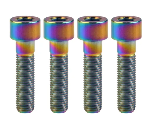 Miniatura 43 de Tornillos Allen de cabeza hueca de titanio M10 20 25 30 35 40 45 50 55 2.362 in Tornillos paquete de 4 (M10 x 0.787 in, paso 0.049 in, negro)
