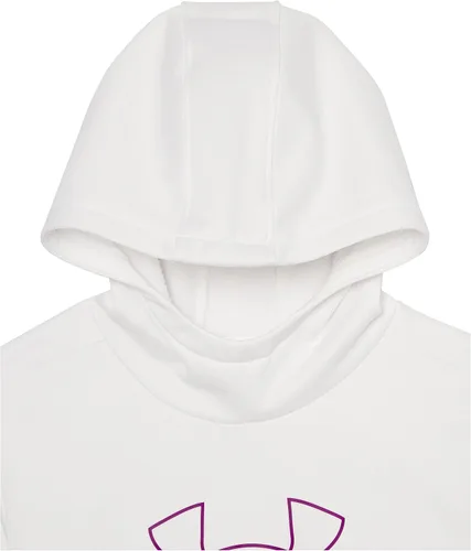 Miniatura 2 de Under Armour Sudadera con capucha de vellón con logotipo grande para niñas