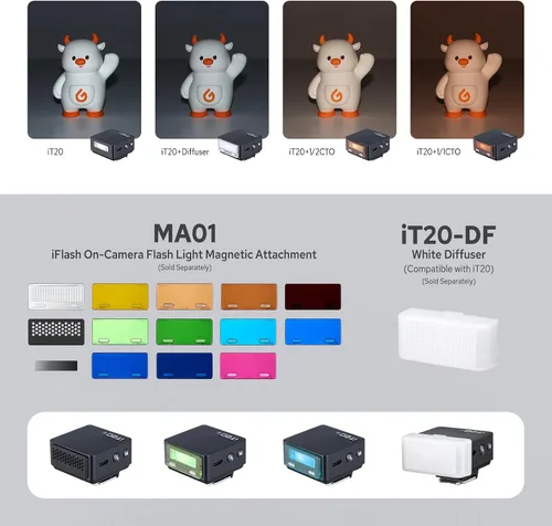 Miniatura 8 de Godox iT20 iT20-S Flash para Sony, Mini TTL Flash con Pantalla Intuitiva, Reciclaje de 1.5s, 700 Destellos de Potencia Completa, Carga USB-C