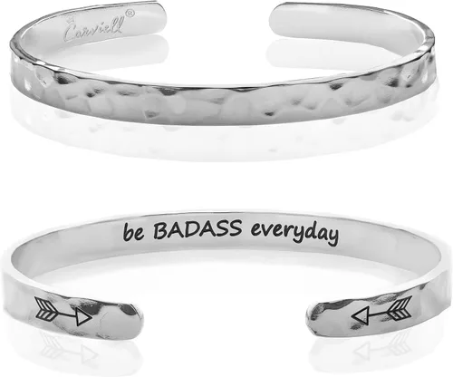 Miniatura 60 de Carviell Pulseras grabadas para mujer, inspiradoras, amistad, amor, mamá, hija, hermana, cristiana, graduación, conmemoración y regalos de boda, más
