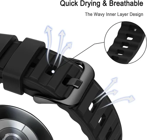 Miniatura 5 de Tasikar Correas sin huecos compatibles con Samsung Galaxy Watch 7/6/5/4 Band de 1.575 pulgadas, 1.732 pulgadas, Watch 6 Classic Band 1.612 pulgadas