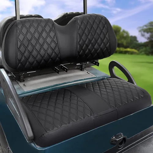 Miniatura 9 de iLSKW Fundas de Asiento para Carrito de Golf Yamaha G22 G8 G9 G16 G19 G2 Cubierta OEM Delantera, Vinilo de Cuero Fino con Textura de Diamante