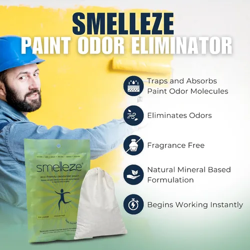 Miniatura 3 de SMELLEZE Bolsa desodorante eliminadora de olores de pintura, absorbente de olores de pintura reutilizable para el hogar, deshazte del olor a pintura
