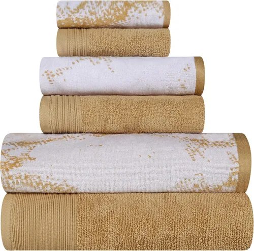 Miniatura 37 de SUPERIOR Juego de 6 toallas de algodón surtido de 6 piezas, incluye 2 toallas de baño, 2 manos, 2 toallas faciales, suaves, absorbentes, accesorios