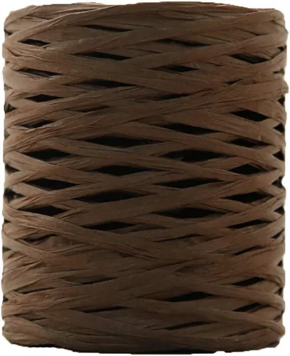 Miniatura 28 de Hilado de ganchillo negro para sombrero de sol de verano, bolsa de playa, hilo de paja de ganchillo hilo de rafia hecho a mano, 656.2 ft/218 yardas