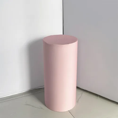 Miniatura 3 de Fundas de zócalo cilíndrico rosa para decoración de fiestas, fundas de pedestal para niñas, baby shower, fiesta de cumpleaños, banquete, boda
