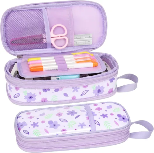 Miniatura 40 de Bagseri Pencil Case for Kids - Expandable Pencil Case for Boys Pencil Pouch Pencil Box Organizer Cute Pencil Bag for Student School, Black Football