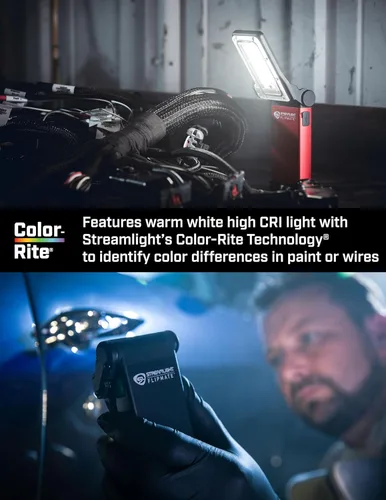 Miniatura 2 de Streamlight 61500 Flipmate - Luz de trabajo compacta multifunción recargable por USB, 500 lúmenes, color negro