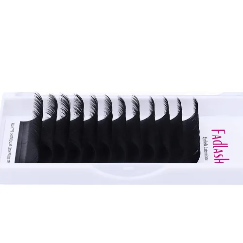 Miniatura 5 de Extensiones de Pestañas Rizo D 0.59-0.79 pulgadas Bandeja Mixta Seda Extensiones de Pestañas Clásicas Suministros Extensiones de Pestañas