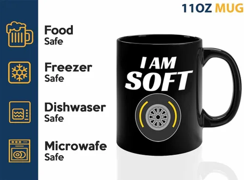 Miniatura 3 de Racer Coffee Mug 11oz Black - I'm Soft - Fuel Speed Racer Car Guys Circuit Automotive Racing Boy Gifts For Him Dad Men Boyfriend
