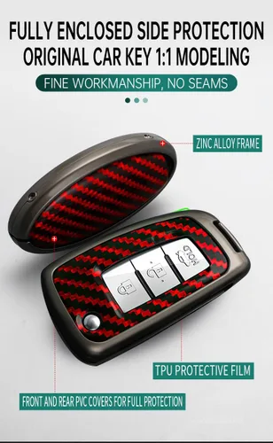 Miniatura 5 de ontto Funda de llavero para Nissan Flip Key Remote Metal con llavero apto para Nissan Rogue, Negro