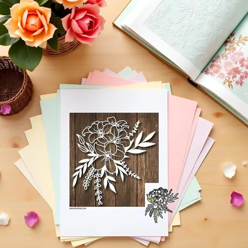 Miniatura 2 de Troqueles de flores para hacer tarjetas, troqueles de metal, plantillas de corte de flores, plantillas de corte de flores, álbum de recortes, álbum