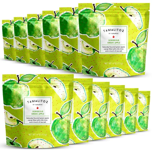 Miniatura 25 de Tamalitoz - Mango para masticar labios, caramelo duro mexicano de mango picante relleno de chile, lima y sal marina, caramelo de fruta hecho a mano