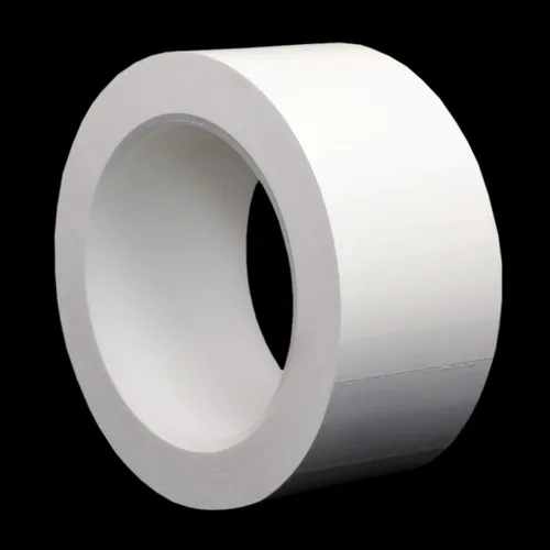 Miniatura 6 de Cinta blanca de PVC para salas blancas de 2 pulgadas x 36 yardas, 1 rollo, resistente a disolventes con adhesivo de goma sintética y núcleo