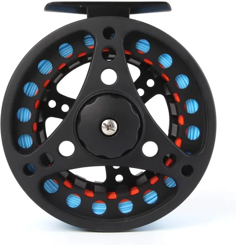 Miniatura 15 de Carrete de mosca (1/2WT 3/4WT 5/6WT 7/8WT) con línea Combo de aleación de aluminio Arbor grande Carretes de pesca con mosca Peso adelante Línea